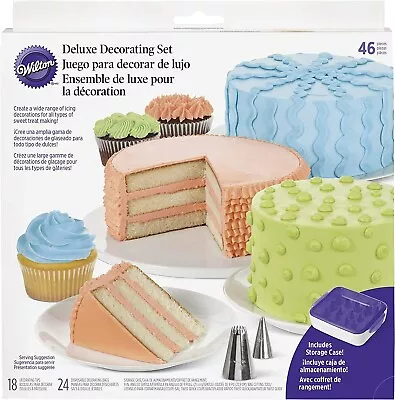 Wilton Deluxe Cake Decorating Kit With Piping Tips And Pastry Bags 46-Piece • $19.99