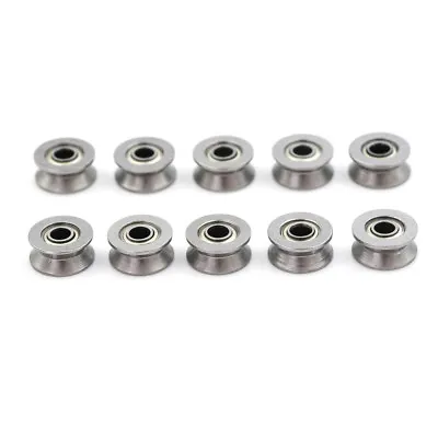 $1.91 • Buy 10pcs HCS Deep V Groove Sealed Guide Line Track Pulley Ball Bearing 3*12*4mm .AY