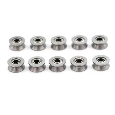 10pcs HCS Deep V Groove Sealed Guide Line Track Pulley Ball Bearing 3*12*4mm .W_ • $7.28