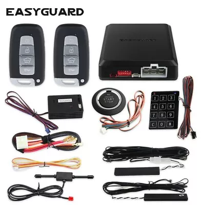 EASYGUARD Pke Car Alarm System Keyless Go Remote Start Push Button Shock Sensor  • $129.85