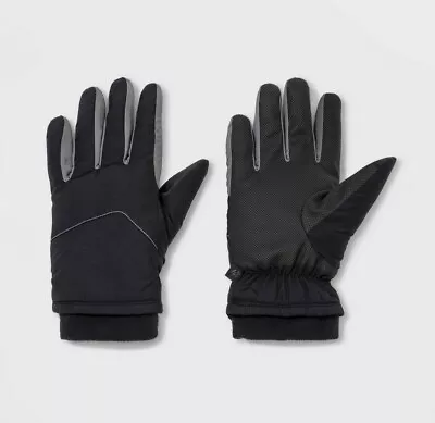All In Motion Mens Snow Sport Waterproof Winter Gloves S M Black Warm Tech NWT • $15.95