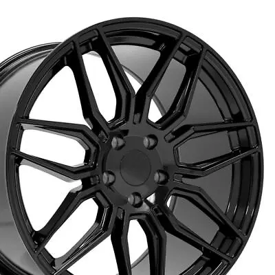 19  & 20  Staggered Black Wheels Set Fit Corvette C8 Z06 Style Rims • $1006