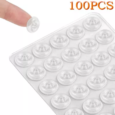 100Pcs Silicone Self-Adhesive Furniture Bumpers Pads For Door Cabinet Drawers • $6.99