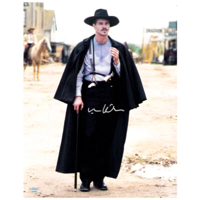 $40 • Buy Val Kilmer Autographed Tombstone Doc Holliday 11x14 Scene Photo