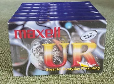 Maxell UR 90 6 X Blank Audio Cassette Tapes New & Sealed • £7