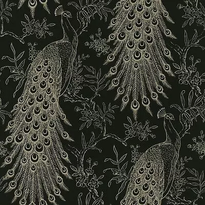 Peacock Birds & Feathers Wallpaper - Metallic & Glitter Effect - Various Designs • $56.45