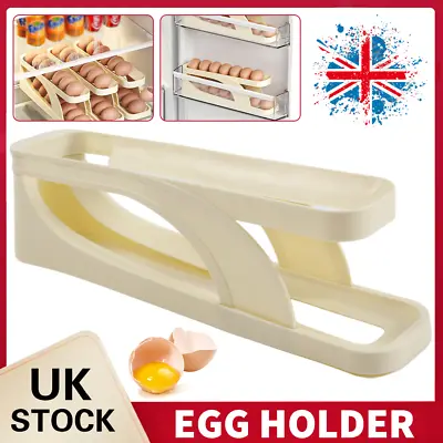 Egg Dispenser Removable Egg Storage Box Egg Holder Automatic Scrolling Egg Rack • £5.99