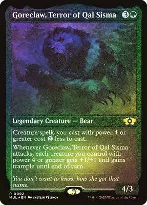 MTG FOIL Goreclaw Terror Of Qal Sisma Foil Etched  - Multiverse Legends • $2.19