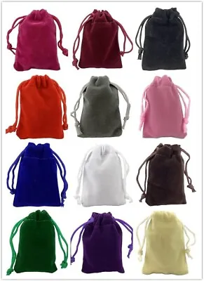 48 Multi-Colors Velvet Drawstring Pouch Gift Favor Bags - Small 2.75  X 3.5  • $16