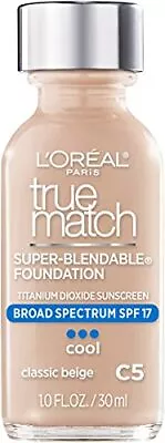 L'Oreal Paris Makeup True Match  Liquid Foundation Classic Beige C5 1 Fl Oz • $10.99