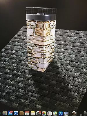 Chimney Housing Kit - Faux Chimney Cover FULL KIT - Stacked Stone SS3 72  Tall • $995