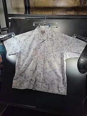 Eddie Bauer Shirt Mens 3XL Tall Short Sleeve Button Down  Hawaiian Palm Trees • $15.20