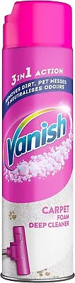 Vanish Carpet Cleaner + Upholstery Gold Power Foam Shampoo Area Cleaning 600Ml • £12.89