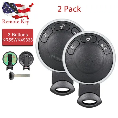 2 For Mini Cooper Key Fob Remote Replacement 2007 2008 2009 2010 2011 2012 2013 • $24.85