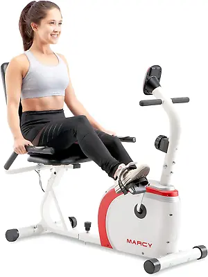 Recumbent Exercise Bike With Magnetic Resistance And Pulse Sensor White NEW • $211.99