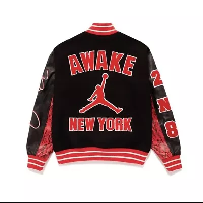 Jordan X AWAKE NY Varsity Jacket Size XL/XLarge. IN HAND. Very Limited. X/70 ✅ • $1499