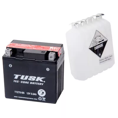 Tusk Tec-Core Battery With Acid TTZ7S Maintenance-Free For YAMAHA YZF-R6 2017-20 • $40.98