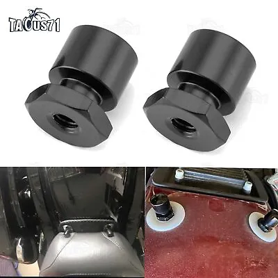 Black Aluminum Solo Seat Knob Nuts Mounting For Harley Touring Softail 1999-UP • $11.27