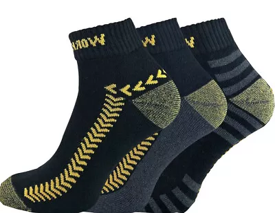 6/12 Pairs Mens Trainer Quarter Ankle Reinforce Work Socks Thick Heavy Duty 6-11 • £13.95