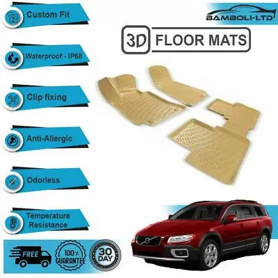 3D Molded Interior Car Floor Mat For Volvo XC70 2007-UP (Beige) • $94.90