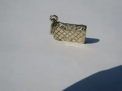 Links Of London Sterling Silver Quilted Clutch Bag Charm Very Good Condition • £9.99