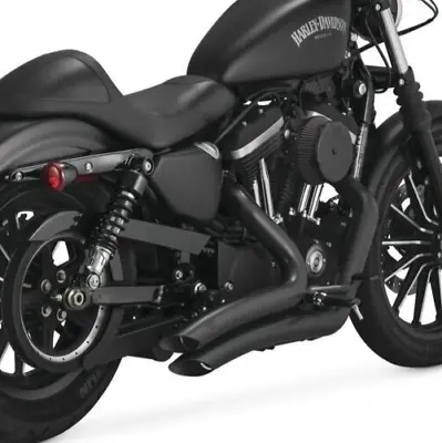 Vance & Hines - 46067 - Big Radius 2-Into-2 Exhaust System - Black - XL 14-21 • $608.01