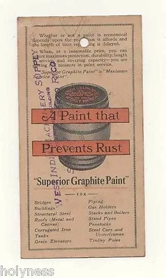 VINTAGE ILLUSTRATED PAINT CHART / WEST INDIA MACHINERY / SJ PUERTO RICO 1900's • $9.95