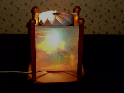 Vintage Square Spinning Lamp Ocean Fish Aquarium • $34.99