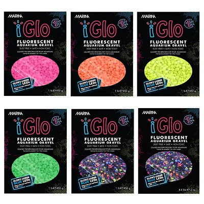 £4.99 • Buy Marina IGLO Aquarium Fish Tank Gravel Fish Safe Fluorescent Galaxy Glow