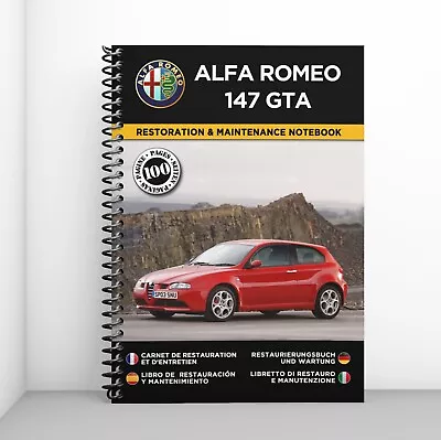 Alfa Romeo 147 Gta : Restoration & Maintenance Notebook : Free Shipping • $54.89