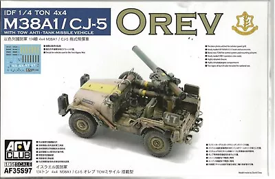 AFV Club IDF 1/4 Ton 4X4 M38A1/CJ-5 W/ TOW Anti-Tank Missile OREV 1/35 35S97 • $39.99