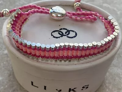 Links Of London New Friendship Sterling Silver Pink Bracelet Expandable NO BOX • £44.99