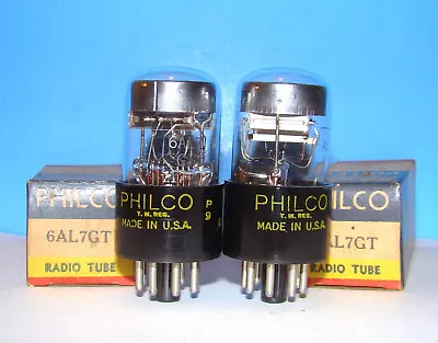 6AL7GT NOS Philco Radio Audio Electron Ray Magic Eye Vacuum Tubes 2 Valve Tested • $31.49