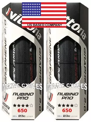 Vittoria Rubino Pro G 2.0 Clincher 650c X 23  (622 X23)  All / Full Black • $43.90