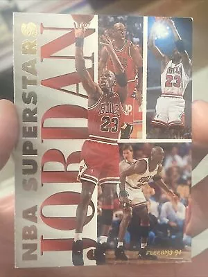 1993-94 Fleer NBA Superstars Insert Michael Jordan #7 Bulls • $4.89