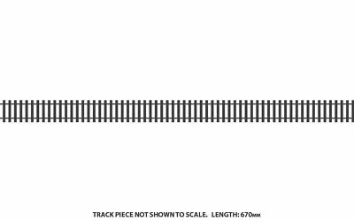 Hornby R603  LONG STRAIGHT TRACK 670mm   Nickel Silver Wooden-sleeper OO Gauge • £9.29