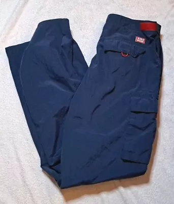 Y2K Malone Sport Golf Tech Cargo Maurice Malone Blue Pants Straight Leg Mens 34 • $49.99