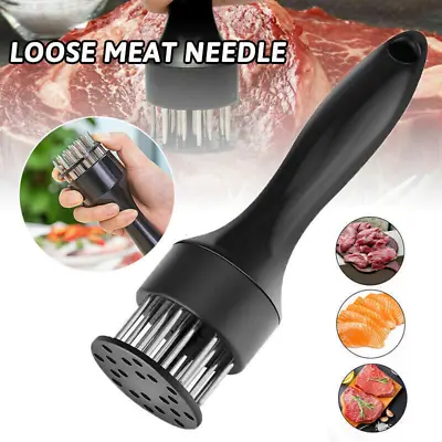 Stainless Steel Meat Hammer Pin Tender Needle Tenderizer Kitchen Cooking Steaks • £5.99