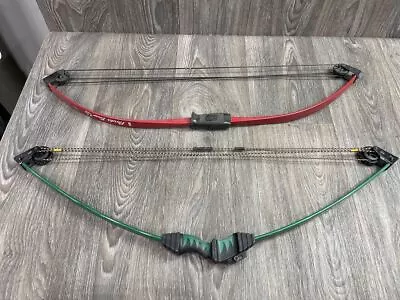 Lot Of Two Green And Red Bear Scout Bows • $12.99