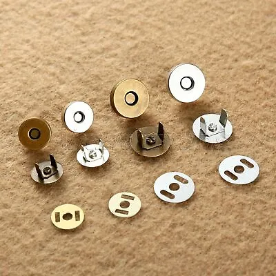Sewing Magnetic Clasp Fastener Snaps Button For Purse Bag Craft Fittings Round • £7.31