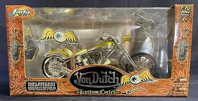 Jada Toys Von Dutch Kustom Cycle Yellow / Gold Dragnut 1:10 Scale In Box • $36.06