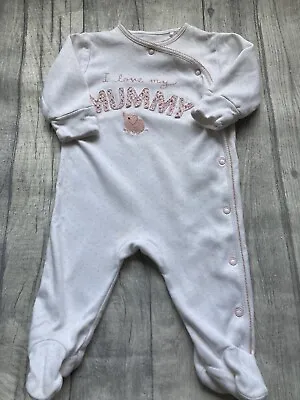 Baby Girls Next I Love My Mummy Popper Front Fasten Outfit Clothing 3-6 Months • £3.99