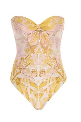Zimmermann Lyre Keyhole Tie Yellow Palm Size 3 Bathing Suit NWT Great Coverage • $275