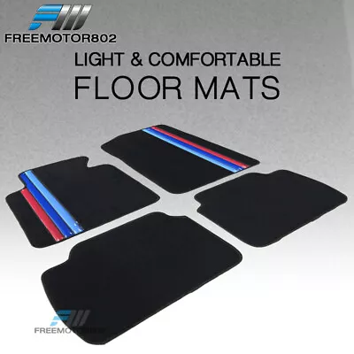 99-06 E46 M3 3-Series OE Front Rear Floor Mat M Color Stripe FOR: (BMW) • $55.99