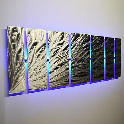 Color Changing LED Modern Abstract Metal Wall Art Sculpture Painting Decor RGB • $249.99