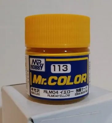 Gunze Sangyo Mr Color Acrylic Paint C-113 RLM 04 Yellow 10ml. • $2.99