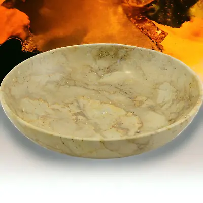 Sahara Beige Marble 8-inch Centerpiece Bowl For Dining Room Table • $87.95