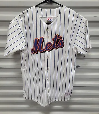 Majestic New York Mets Johan Santana #57 MLB Pinstripe Jersey Size: Small (1247) • $25