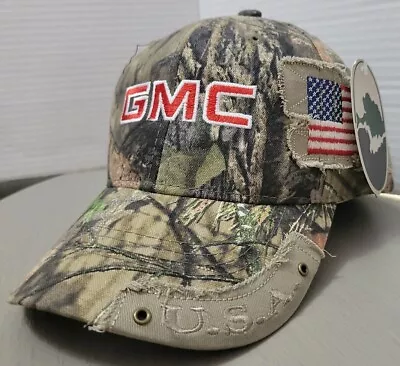 NWT GMC Mossy Oak Camo Hat American Flag Patch Green Kansas City Snapback Cap  • $11.99