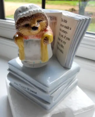 Beatrix Potter 1997 MRS TIGGY-WINKLE Rotating Music Box Hedgehog. Ornament • £30